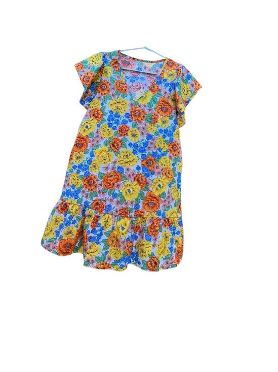 SHEIN Dresses & Skirts - SHEIN Women’s Popping with Color Floral Dress Size Medium Shoes Available S10